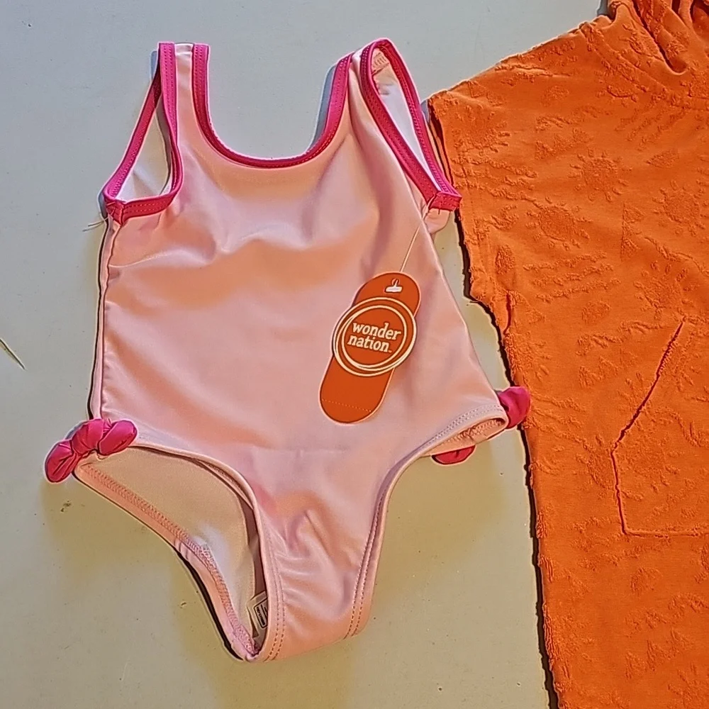 Wonder Nation Toddler Girls  Swimsuit / Coverup Size 2T‎